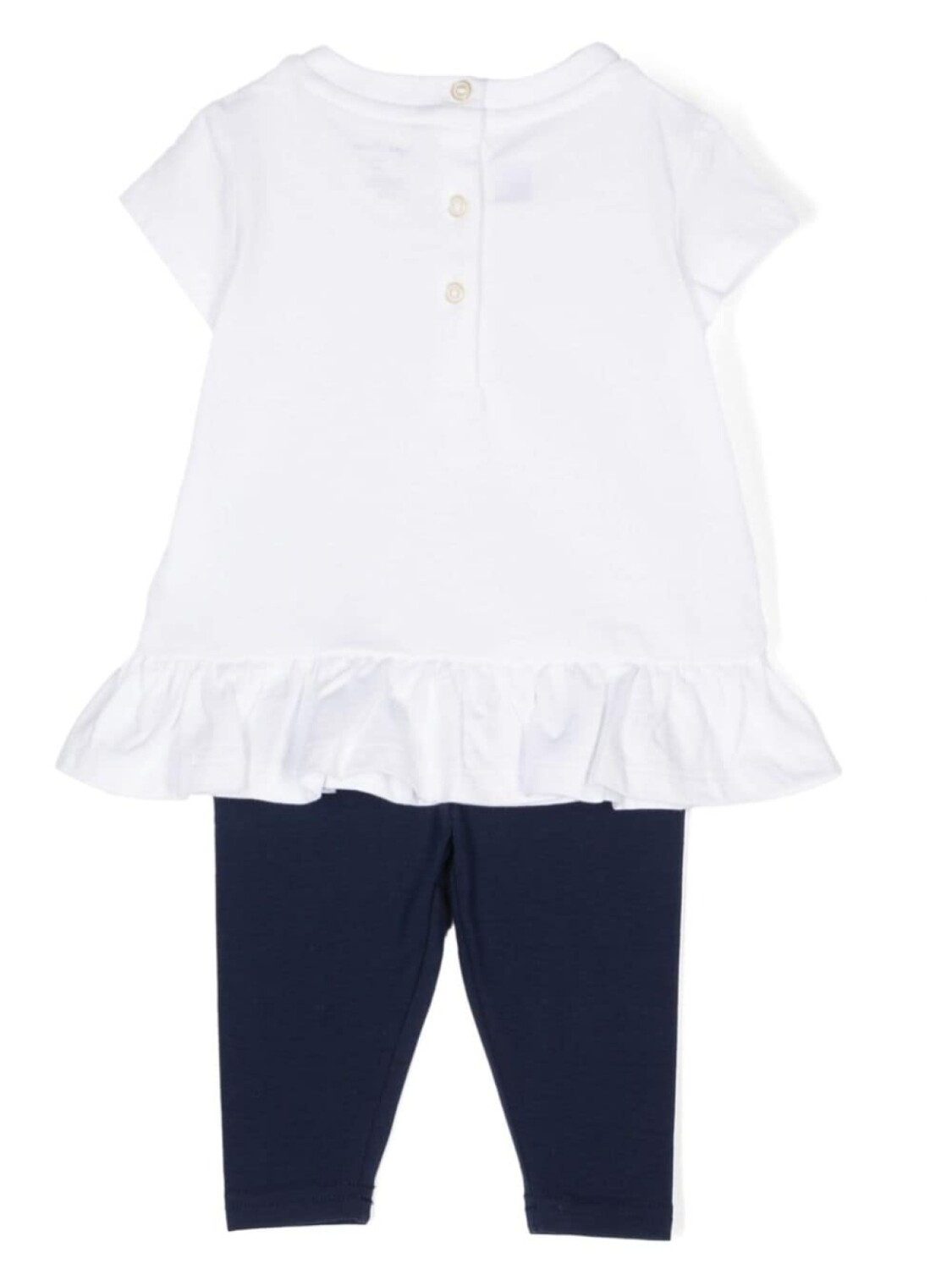 Ralph Lauren Kids комплект из хлопковых леггинсов с принтом Polo Bear, белый — фото 2