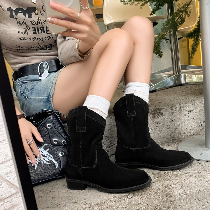 Yeezyy Reezy Женские черные ботинки на каблуке 3,5 см, цвет Black — фото 2