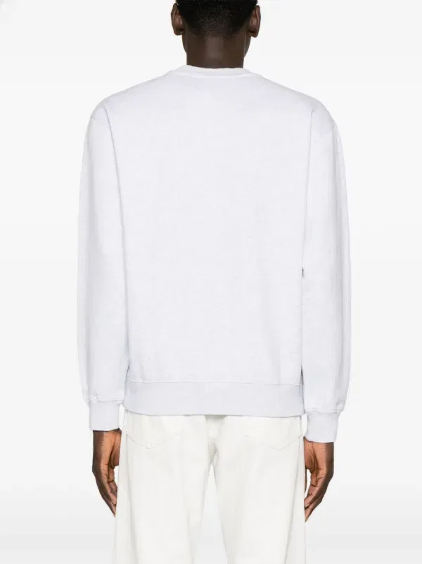 Хлопковая толстовка с нашивкой и логотипом Jacquemus, серый — фото 4