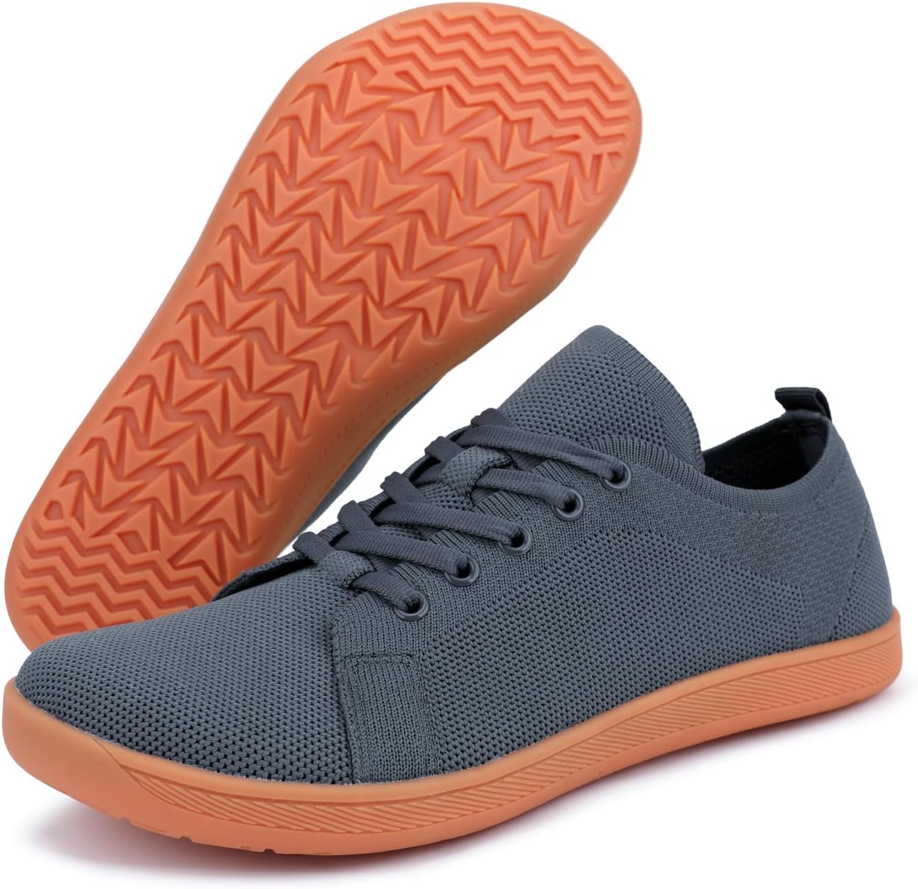 

Унисекс кроссовки для походов Kubbon с широкой носочной частью, нулевым перепадом, легкие кеды для ходьбы, минималистичные кроссовки-босоножки, на липучке, дышащие беговые кроссовки, темно-серый