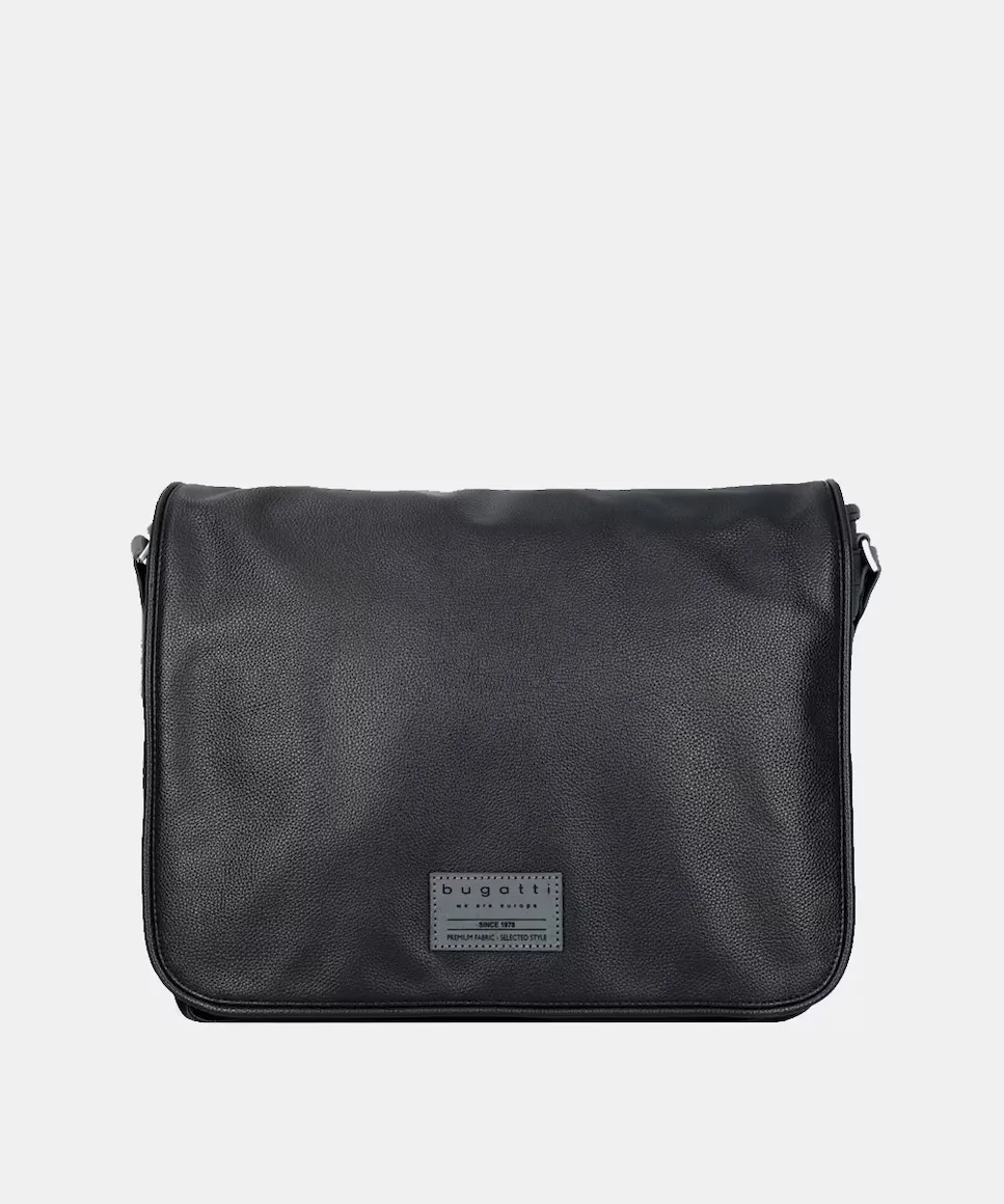 

Мужская сумка для документов Moto D черного цвета с клапаном Bugatti, черный