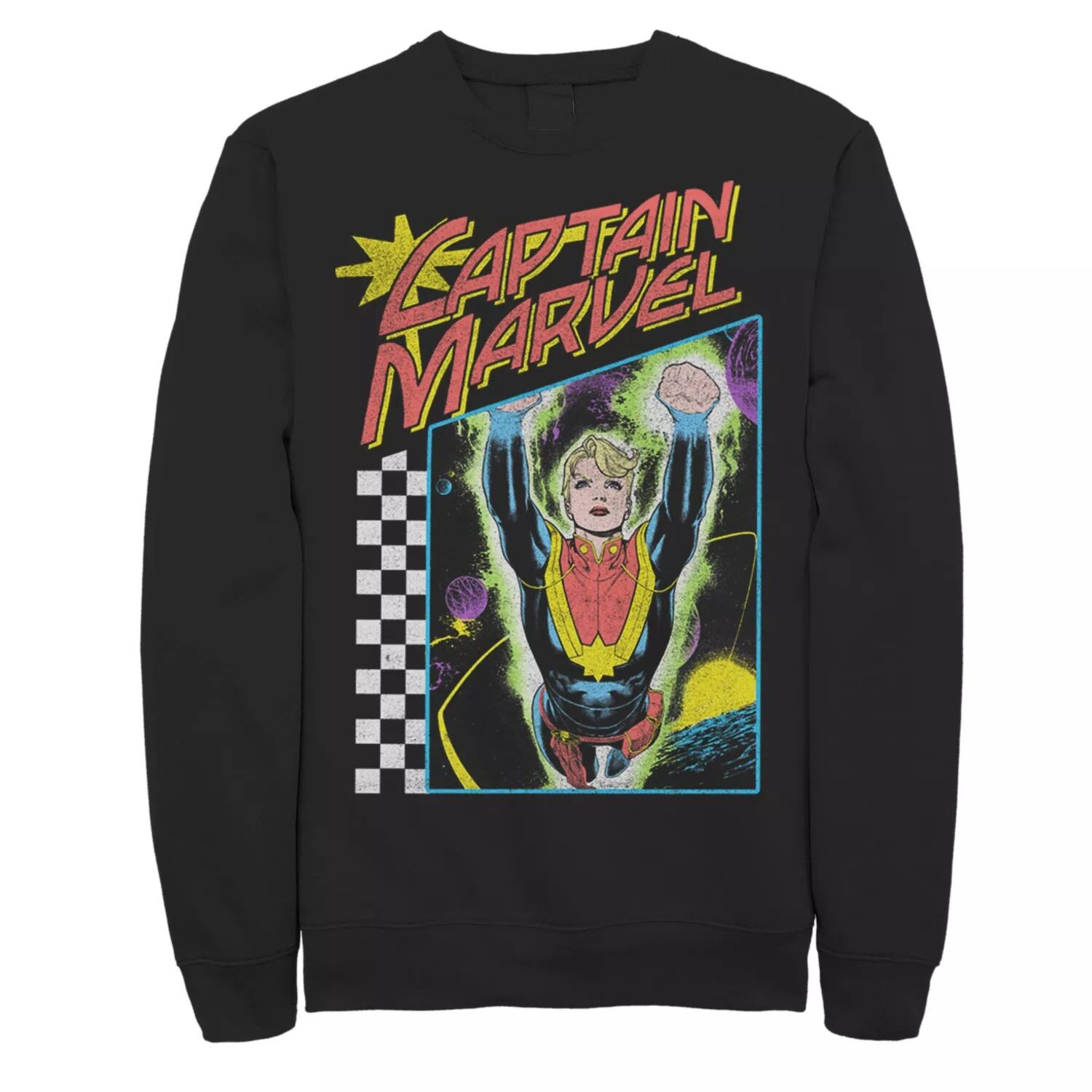 

Мужской свитшот с винтажным плакатом Captain Marvel