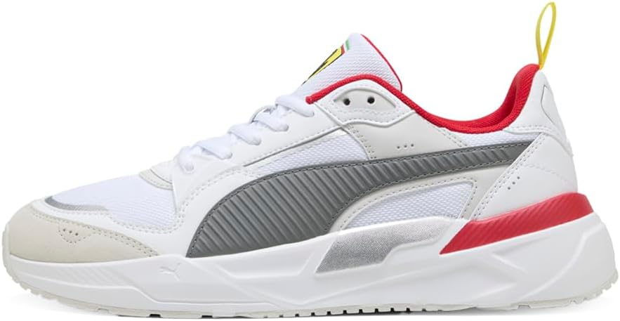 Мужские кроссовки PUMA Scuderia Ferrari Trinity 2 на шнуровке, повседневные - белые — фото 3