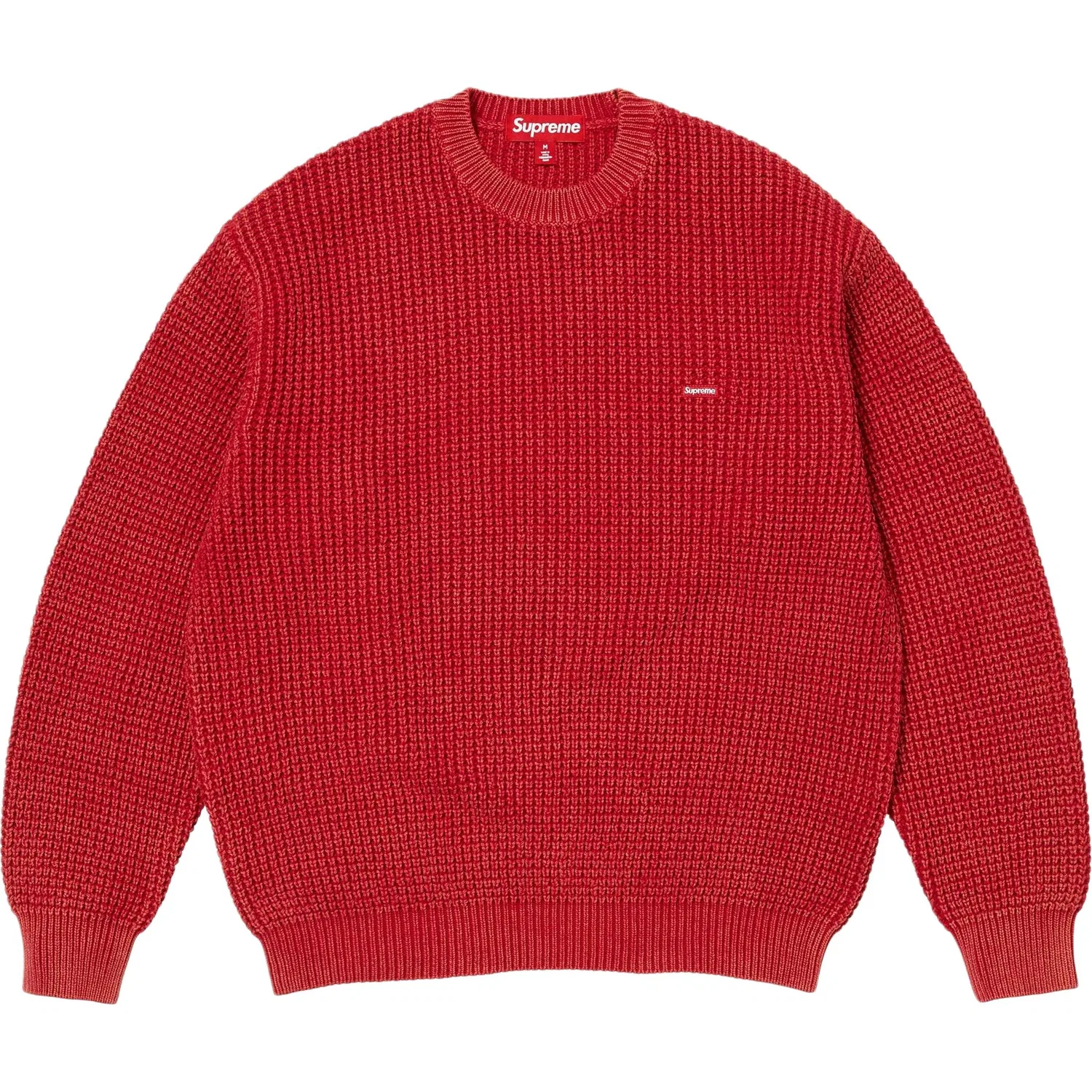 Свитер утепленный Washed Small Box Waffle Sweater Knitwear Unisex Supreme, Light Blue/Light Blue — фото 4