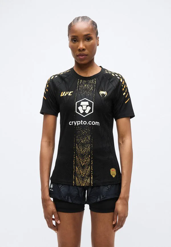 

Женская футболка с принтом ufc zenith fight night Venum, Black/Gold-Coloured, Черный, Женская футболка с принтом ufc zenith fight night Venum, Black/Gold-Coloured