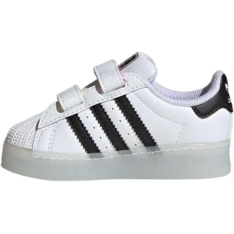 Кроссовки SUPERSTAR для малышей с защитой от истирания Adidas Originals, белый/черный — фото 2