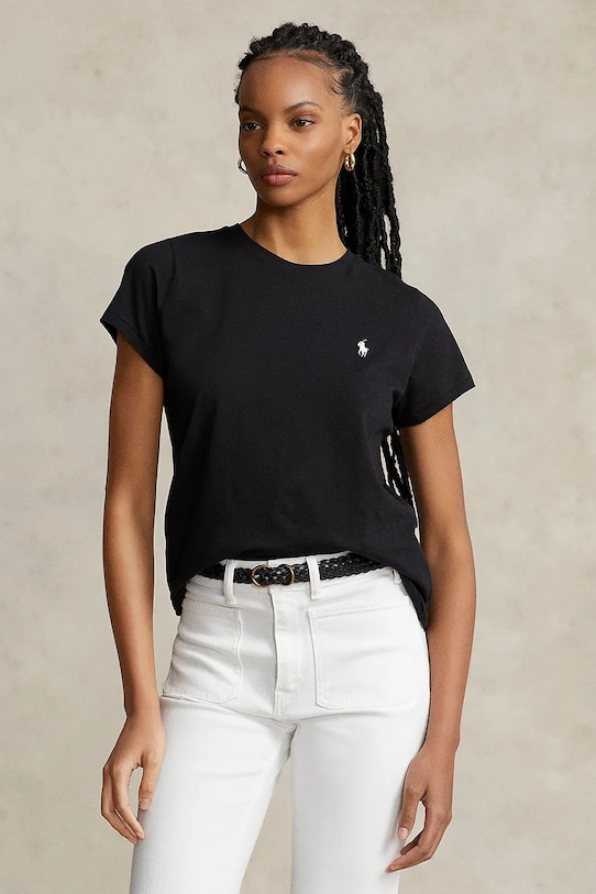 

Хлопковая футболка Polo Ralph Lauren, черный