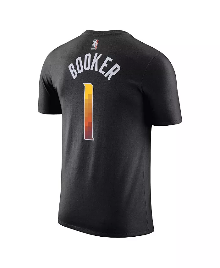 Мужская футболка Devin Booker Phoenix Suns 2022/23 Statement Edition с именем и номером (черная) Jordan — фото 2