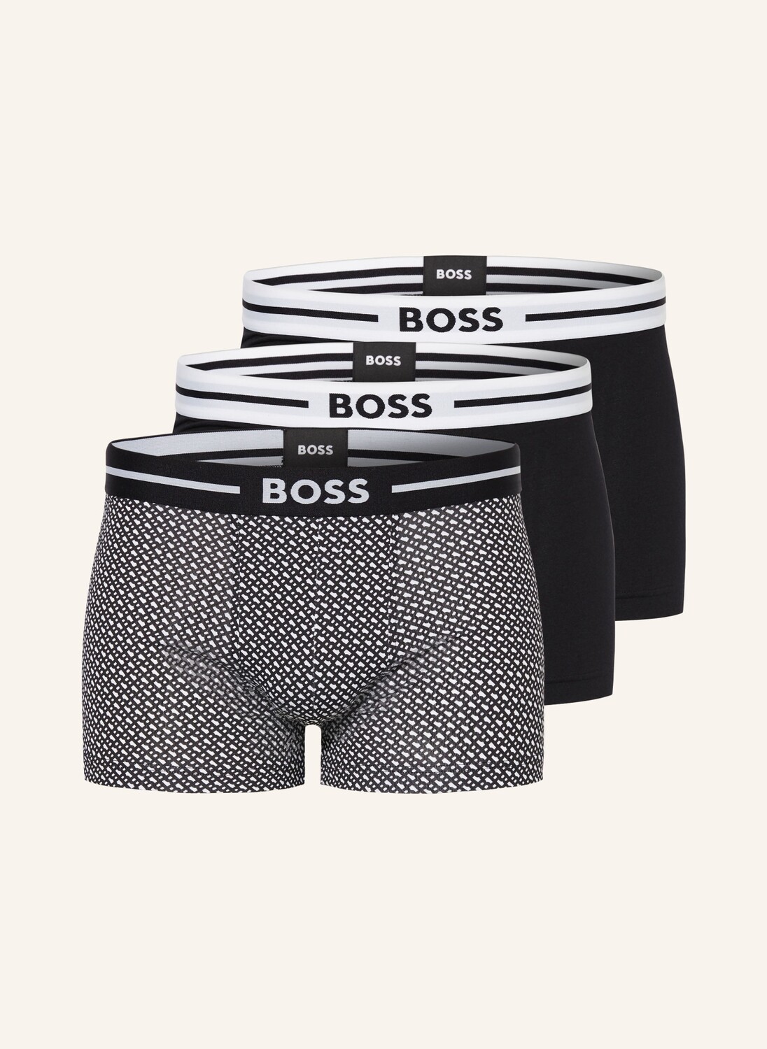 

3 пары боксеров Boss, черный