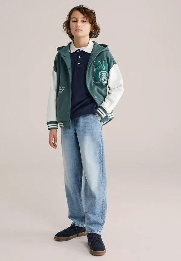 Толстовка на молнии We Fashion, Dark Green