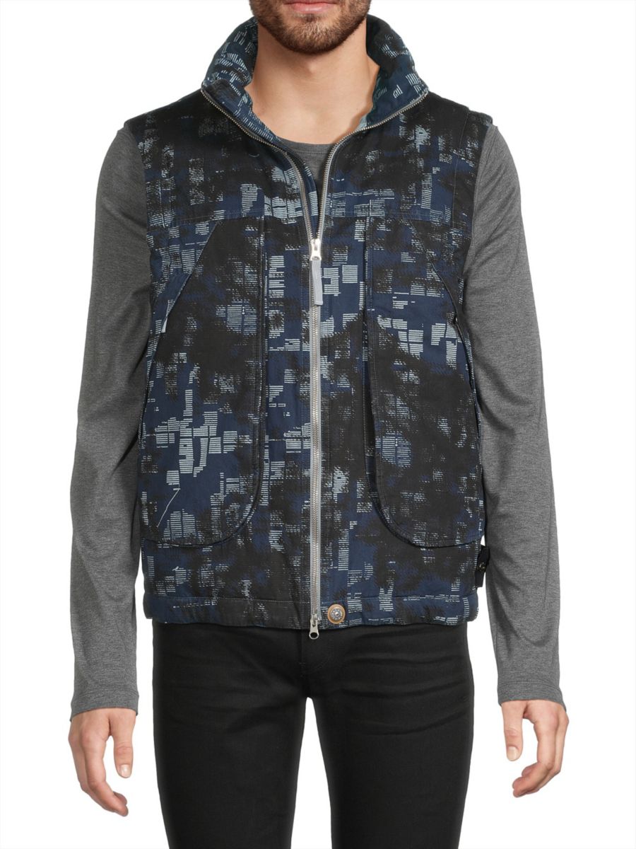 

Жилет камуфляжного цвета Земля Stone Island, цвет Mid Blue, Синий, Жилет камуфляжного цвета Земля Stone Island, цвет Mid Blue