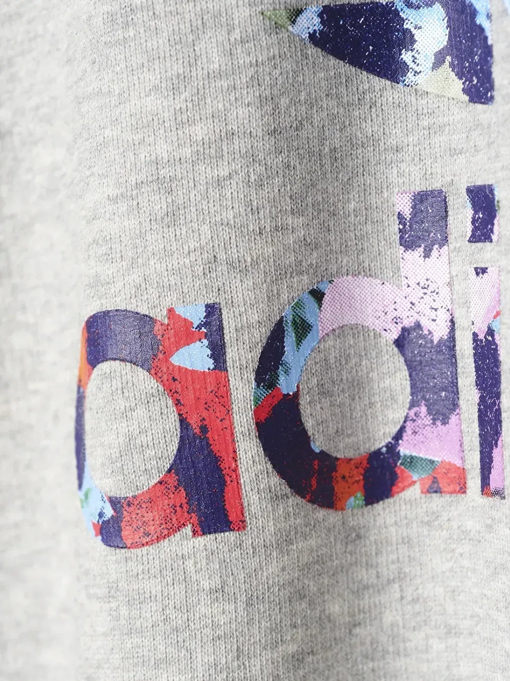 Худи с цветочным логотипом Adidas Kids, серый — фото 3