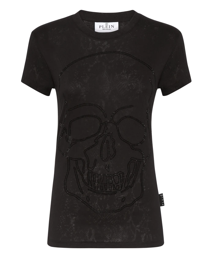 

Футболка с круглым вырезом и черепом Philipp Plein, черный