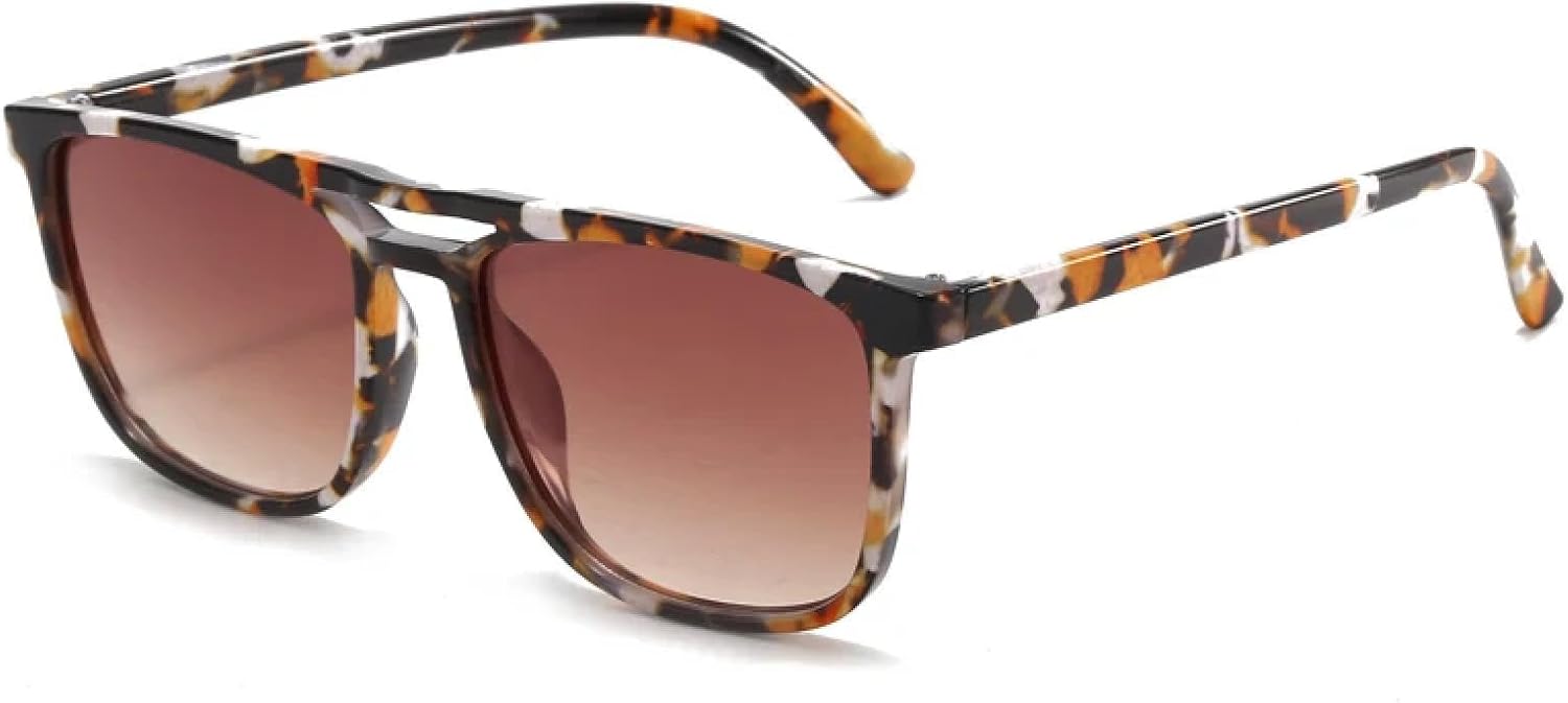 

Солнцезащитные очки с защитой от УФ-излучения UV400 | Овальная форма с двойной перемычкой, увеличенный размер | Для женщин и мужчин, для занятий спортом на открытом воздухе и вождения DSVIGF, Black Marble Pattern