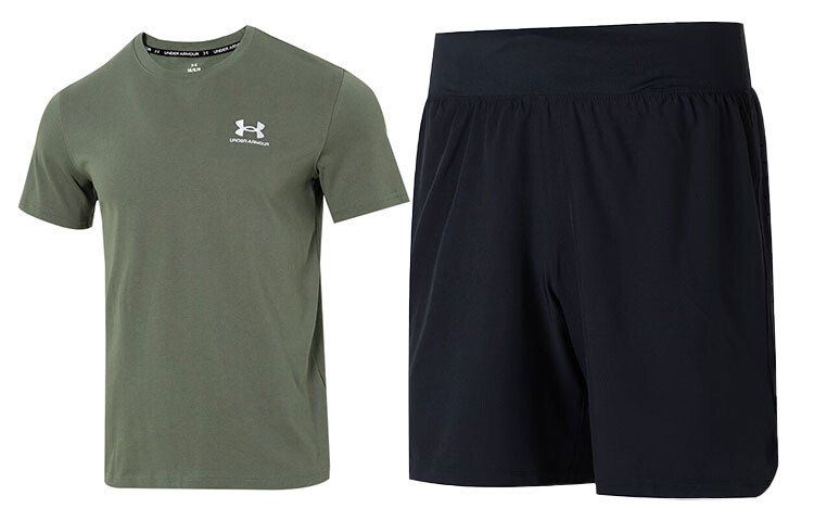 

Повседневная спортивная одежда для мужчин Зеленый + Черный Under Armour, зеленый