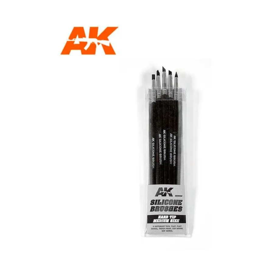 

Силиконовые щетки — жесткий кончик, средний размер, Supplies & Accessories (AK-Interactive)