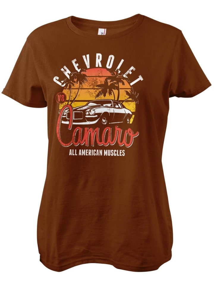 

Футболка Chevrolet Sunset Girly Tee коричневого цвета Camaro, Коричневый, Футболка Chevrolet Sunset Girly Tee коричневого цвета Camaro