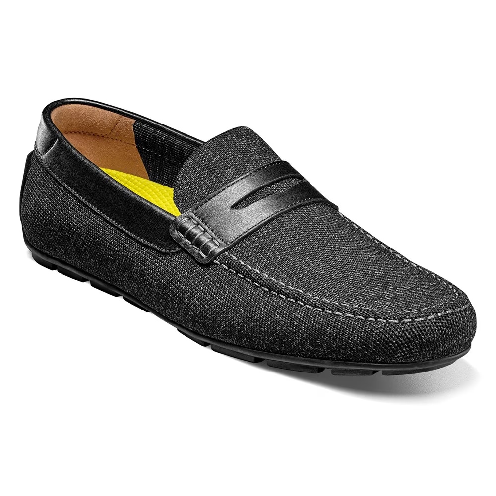 

Мотовязаные мокасины с пенни-носком Florsheim, черный