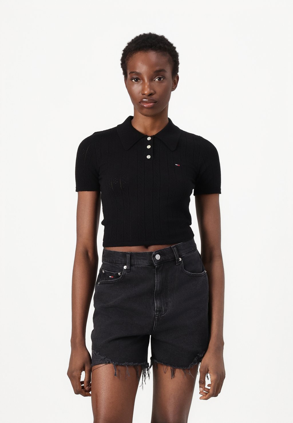 

Рубашка поло Tommy Jeans, черный
