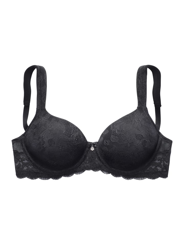 

Бюстгальтер с подушечками черного цвета LASCANA