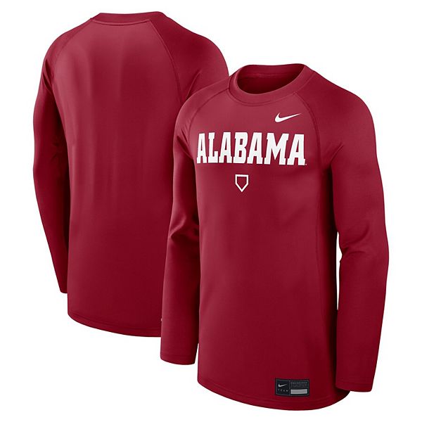 

Мужская малиновая футболка Alabama Crimson Tide Dugout Game Time Raglan Dri-FIT с длинным рукавом Nike