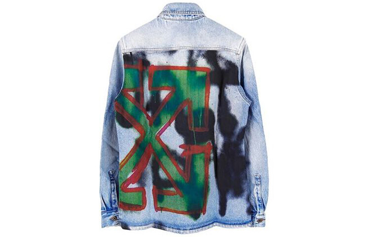 

Джинсовая куртка мужская синяя Off-White, синий