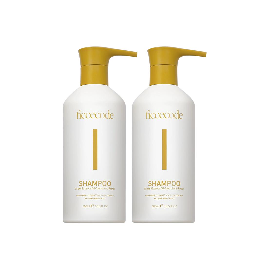 

Шампунь для контроля жирности и объема с имбирным маслом глубокое очищение стойкий аромат против пушистости 300 мл FicceCode