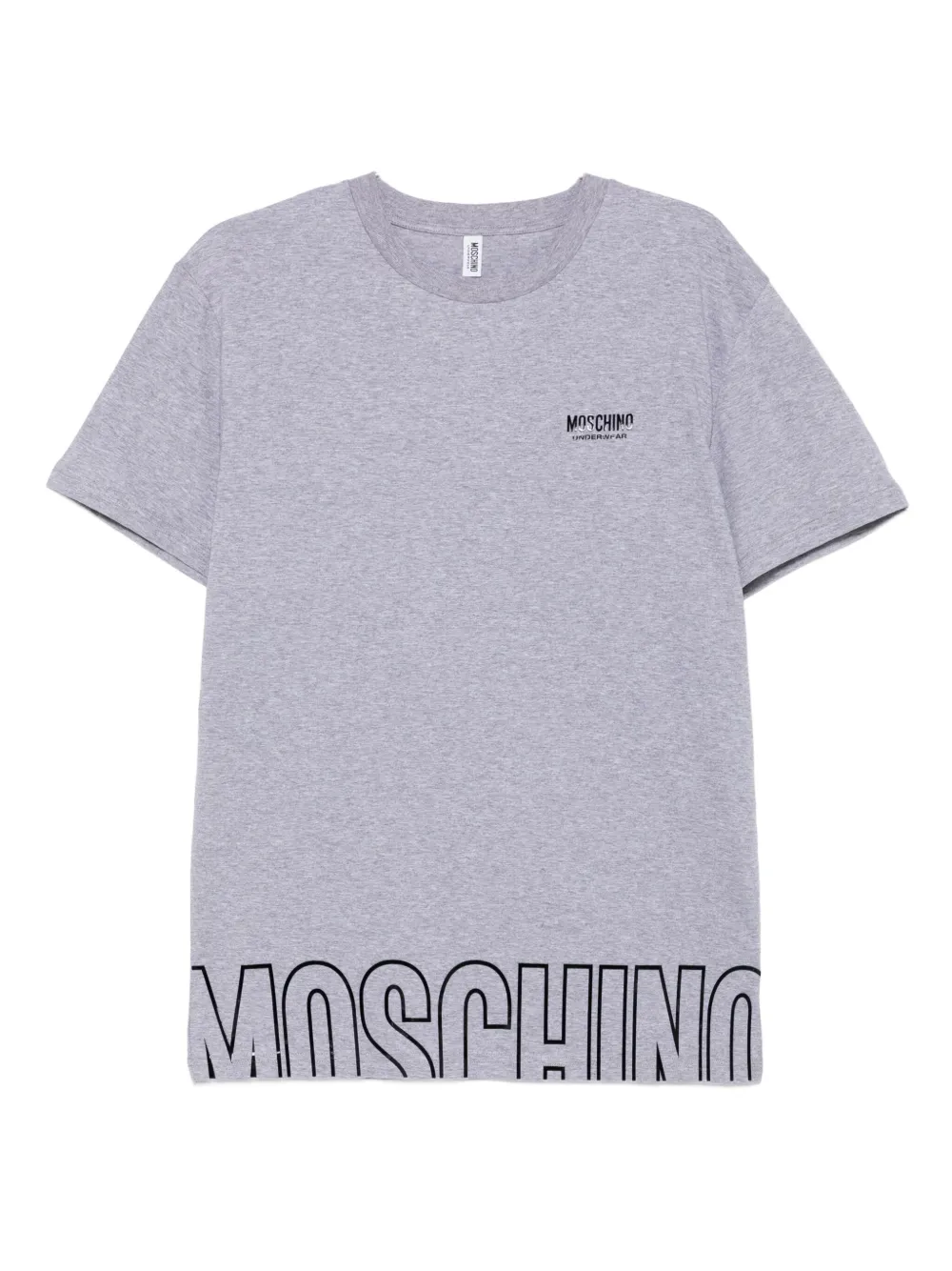 

Футболка с логотипом Moschino, серый