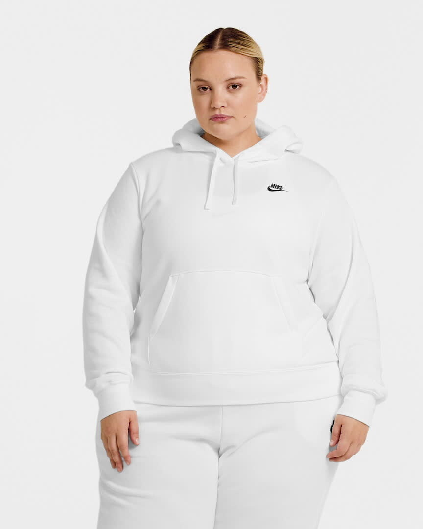 Толстовка Nike Sportswear Club Fleece, черный/белый — фото 2