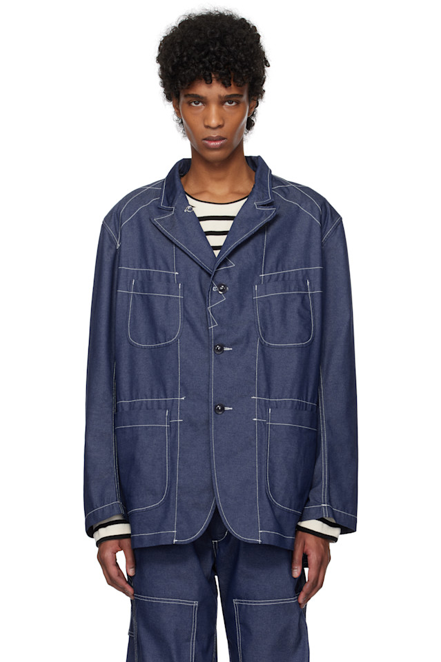 

Блейзер Bedford из денима Engineered Garments, индиго
