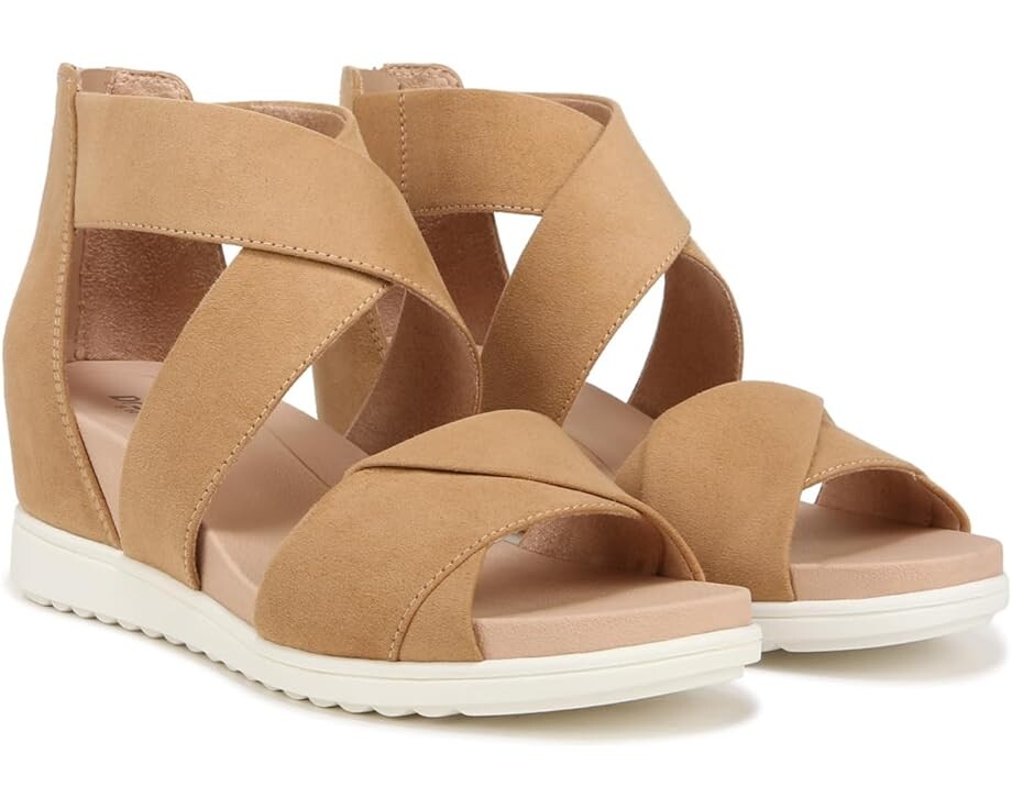 

Туфли Dr. Scholl's Golden Hour Platform Wedge Sandal, цвет Warm Tan Microfiber