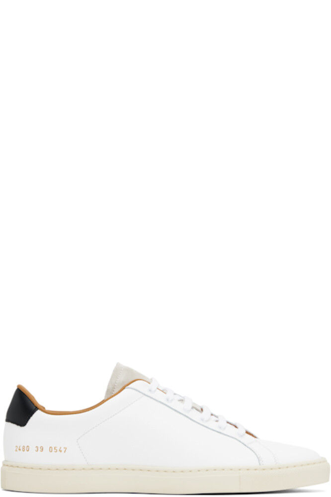 

Белые кроссовки в стиле ретро с низким профилем Common Projects