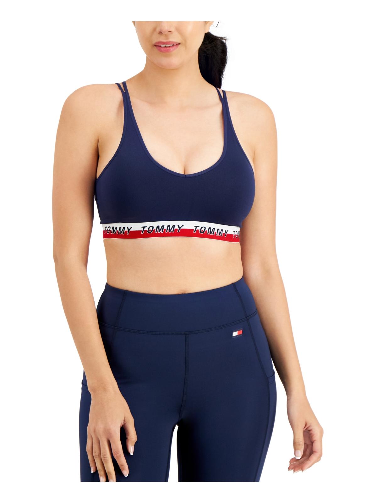 

Женский спортивный бюстгальтер с логотипом для фитнеса Tommy Hilfiger Sport, темно-синий