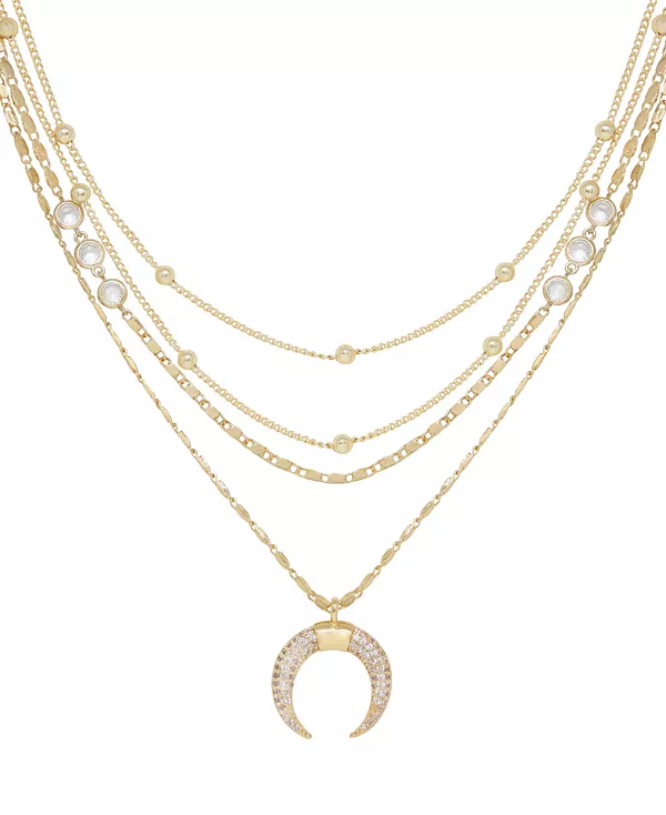 

Женское ожерелье с многослойной цепочкой в форме полумесяца Ettika, gold