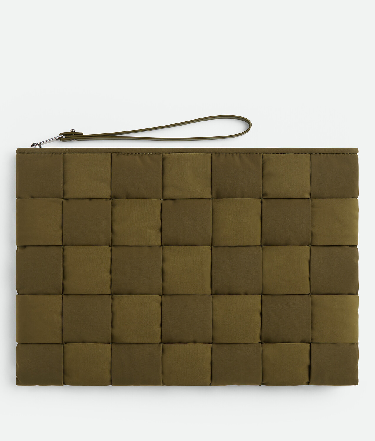 

Большая плоская сумка Bottega Veneta, темно-бежевый