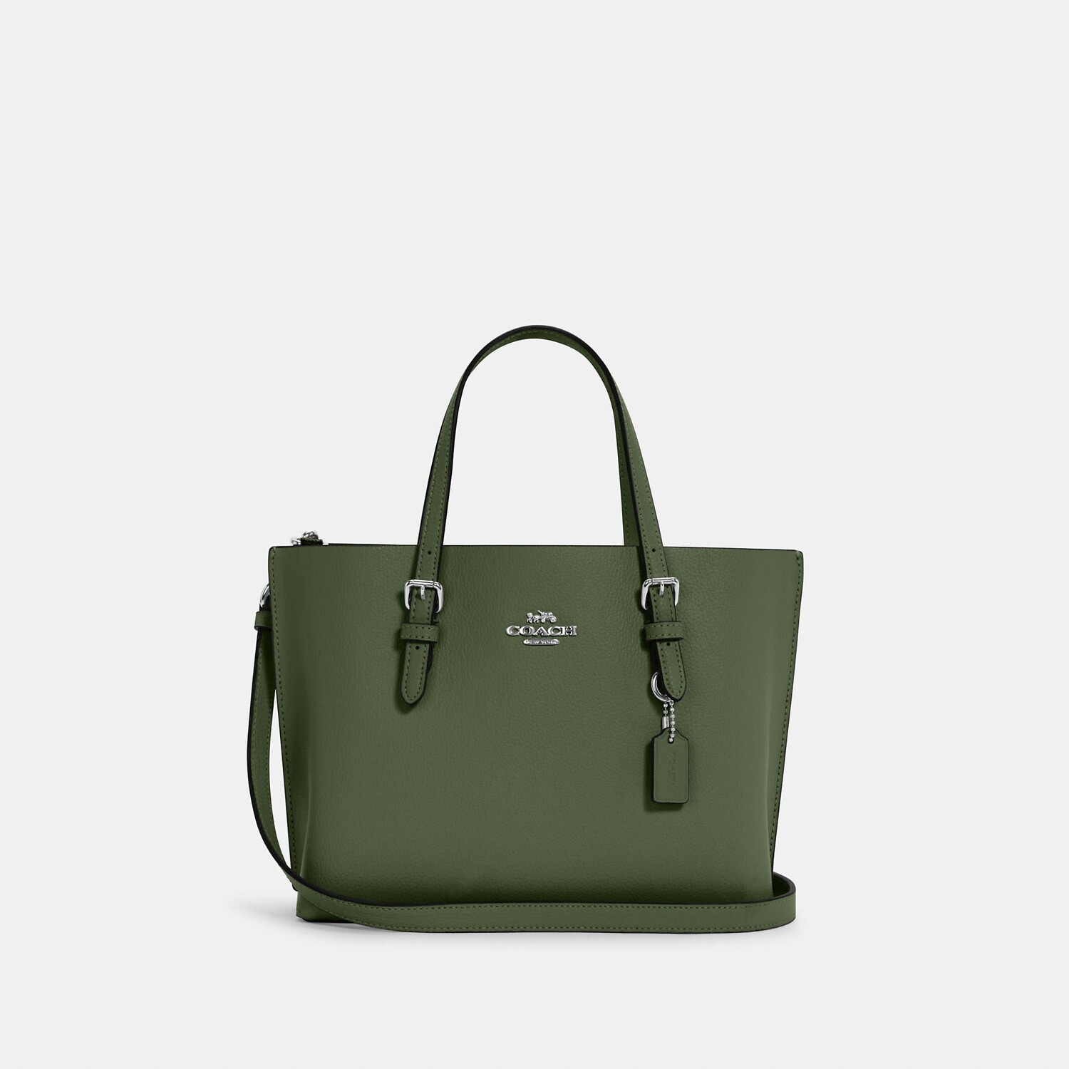 

Сумка-тоут Coach Outlet Mollie 25, цвет Silver/Dark Sage