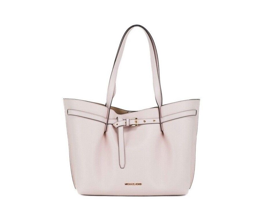 

Сумка-тоут из кожи Emilia Large East West Powder Blush Pebbled Leather Handbag Pink Michael Kors