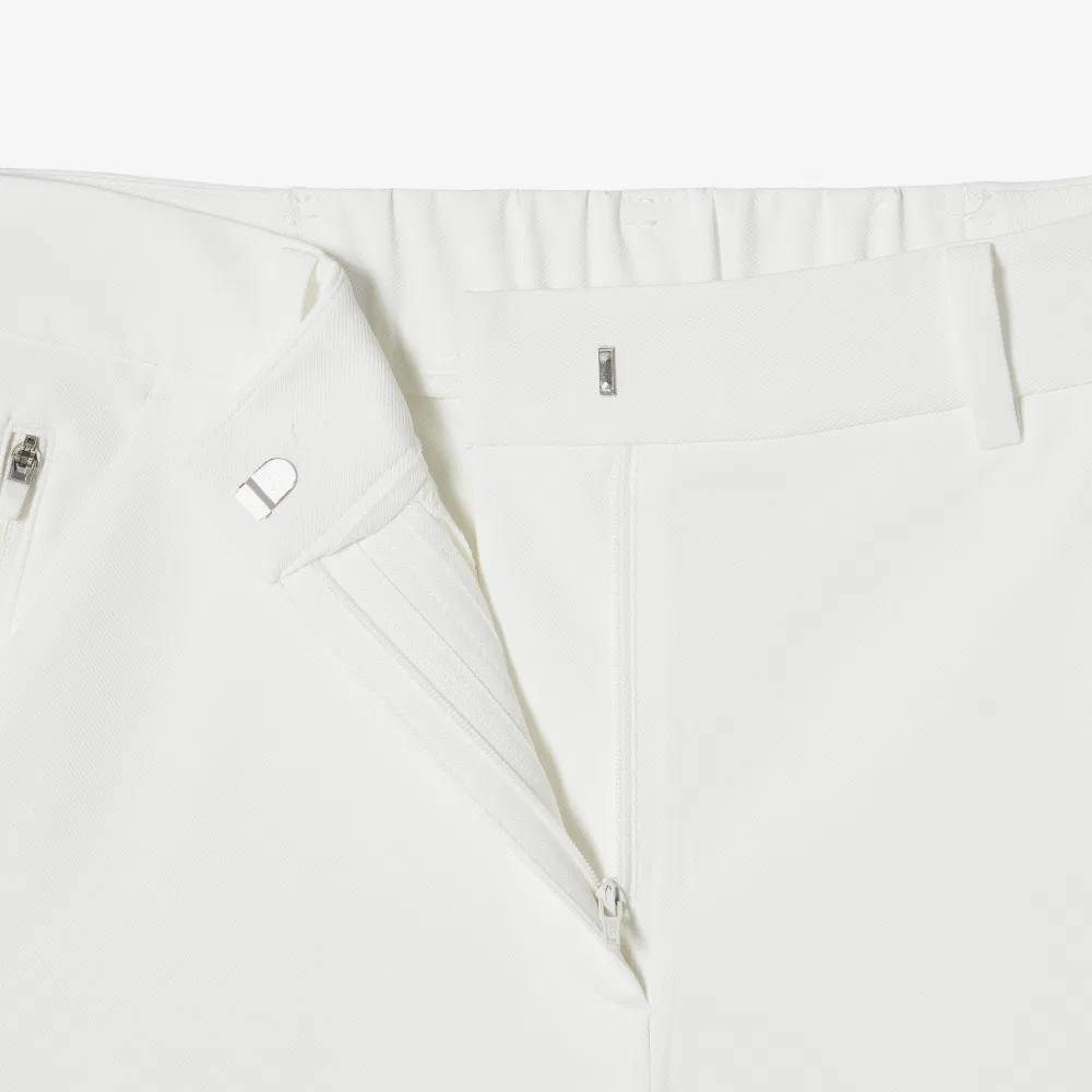 Женские брюки-бутлеги Lacoste, элегантные, белый — фото 3