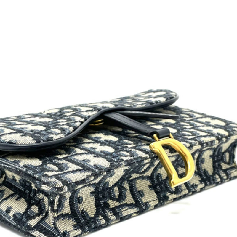 DIOR Сумка через плечо Saddle Embroidery Saddle Bags, фанни-пак, женская, джинсовый синий — фото 4