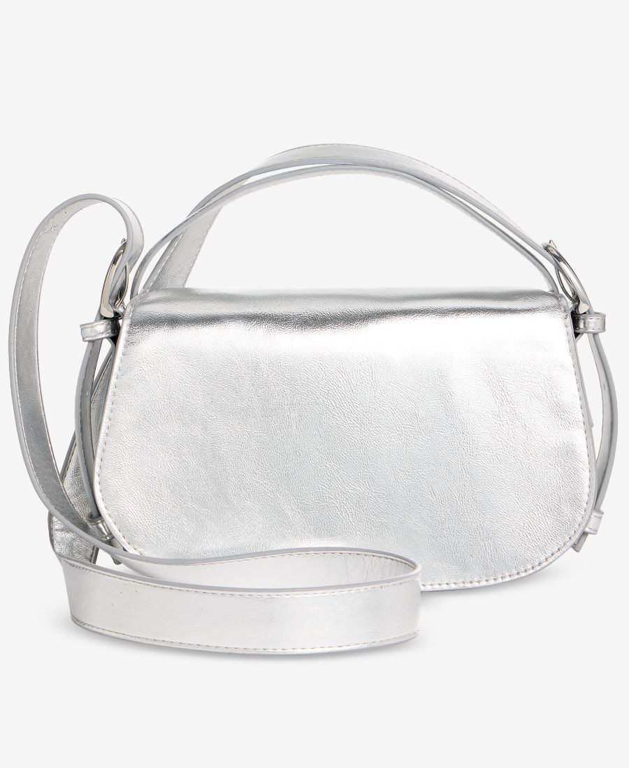 

Маленькая металлическая сумка через плечо Jaqqy On 34th, Metallic Silver