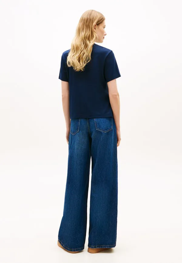 Футболка с логотипом, трикотажное полотно с принтом. Tommy Hilfiger, Dark Night Navy — фото 3