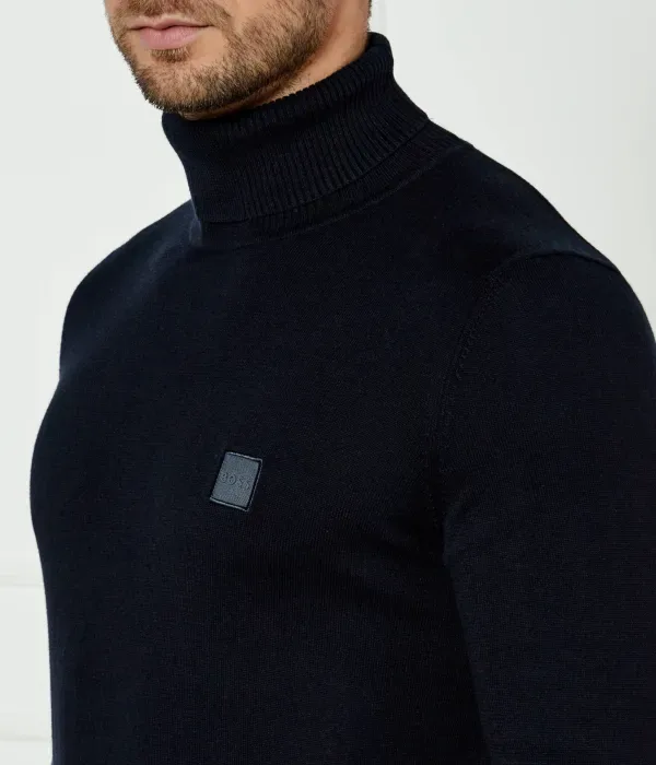 Водолазка Акиро С regular fit Boss Orange, темно-синий — фото 4