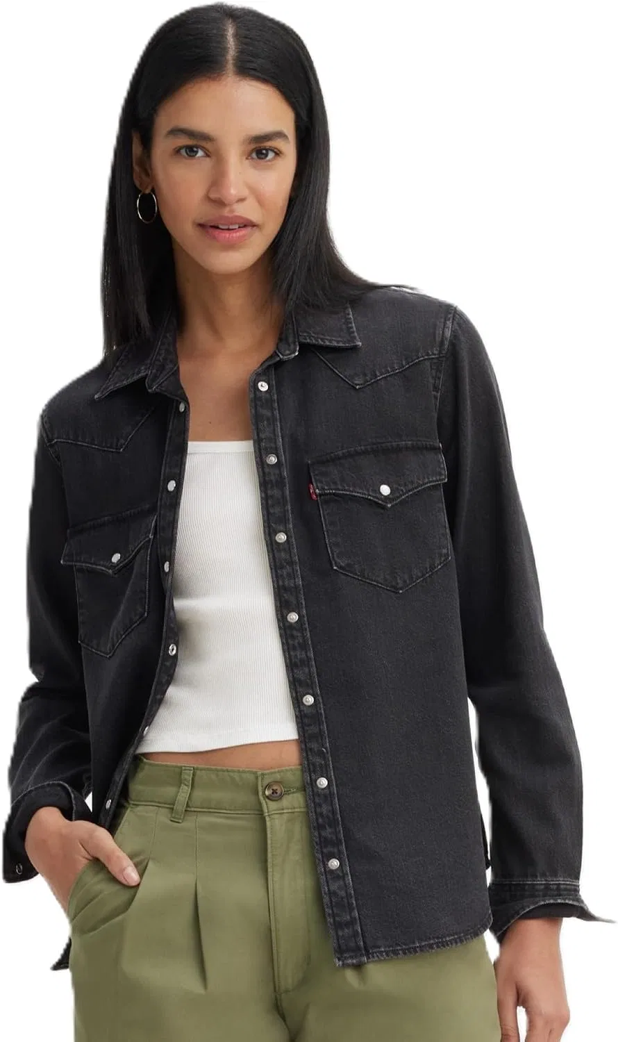 Джинсовая рубашка, длинный рукав, Western Denim Shirt, Levi's, MIC Dropped 2