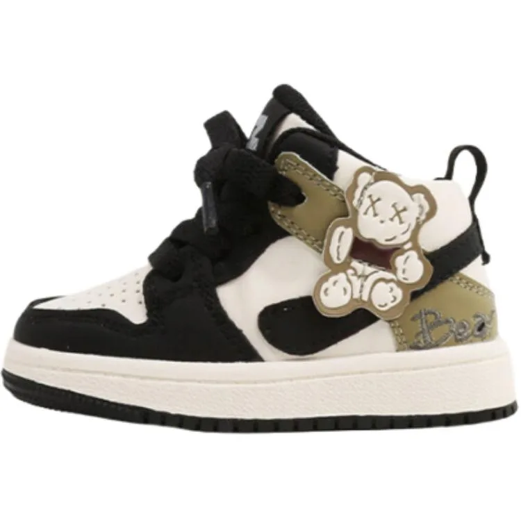 Детские дышащие кроссовки для скейтбординга Mid top MAIBUXIONG, черный (Fleece-Lined)