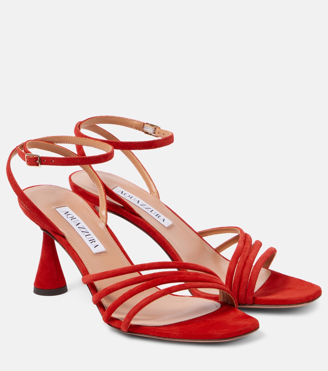 Замшевые сандалии Latour 75 Aquazzura, Lipstick