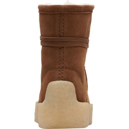 Ботинки Clarks Wallabee женские замшевые, коричневый — фото 2