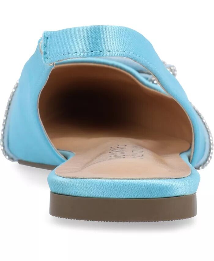 Женские туфли Rebbel Rhinestone Knot Slingback Flats Journee Collection, синий — фото 3