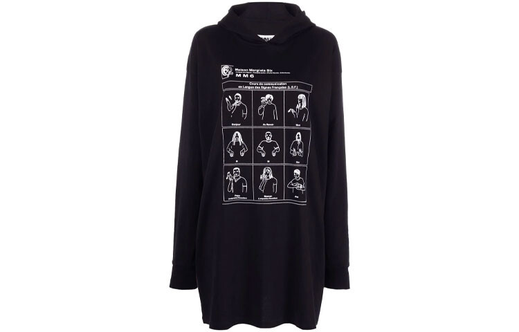 

Платье женское Mm6 Maison Margiela с принтом, черный