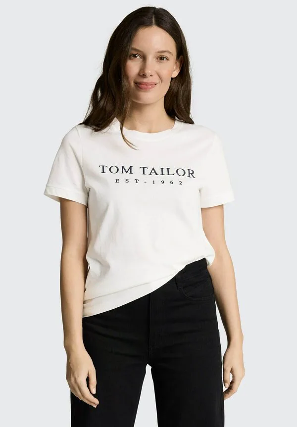 

Футболка с логотипом Tom Tailor, Off White, Белый, Футболка с логотипом Tom Tailor, Off White