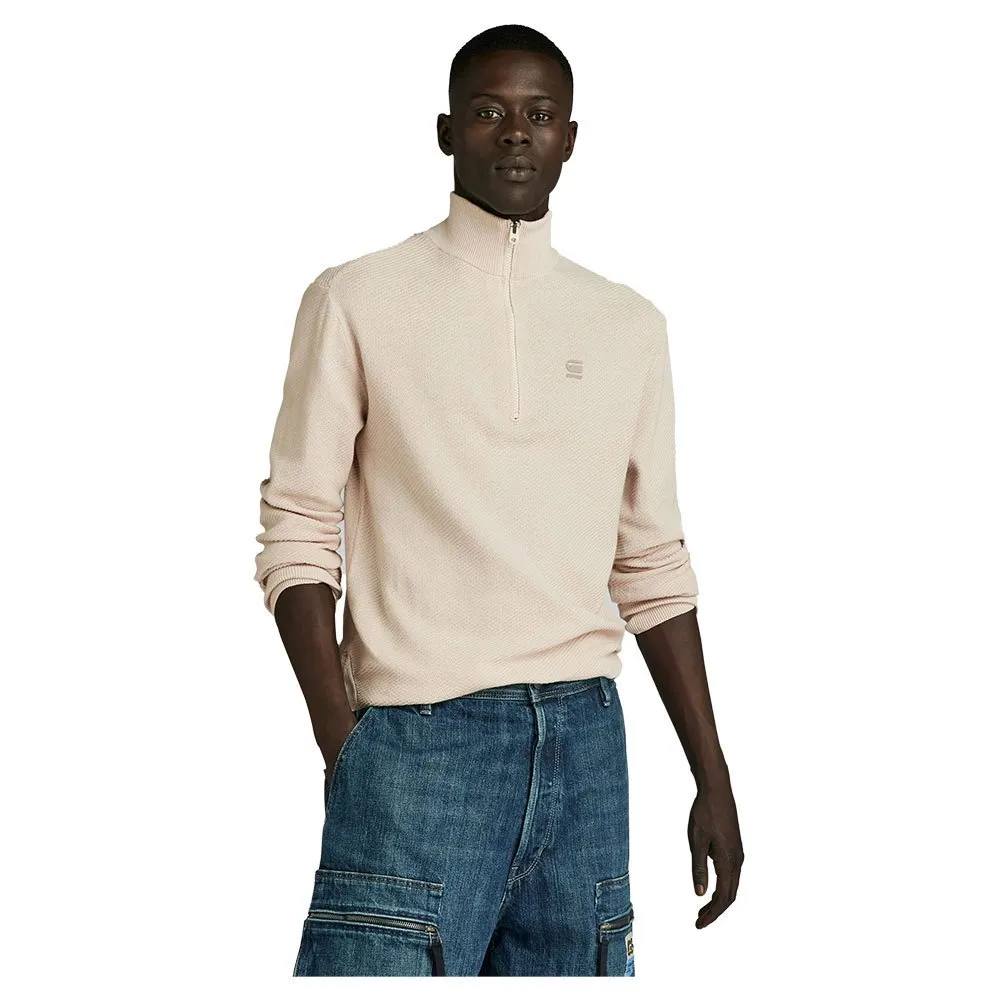 

Свитер G-Star Moss Skipper half zip, бежевый